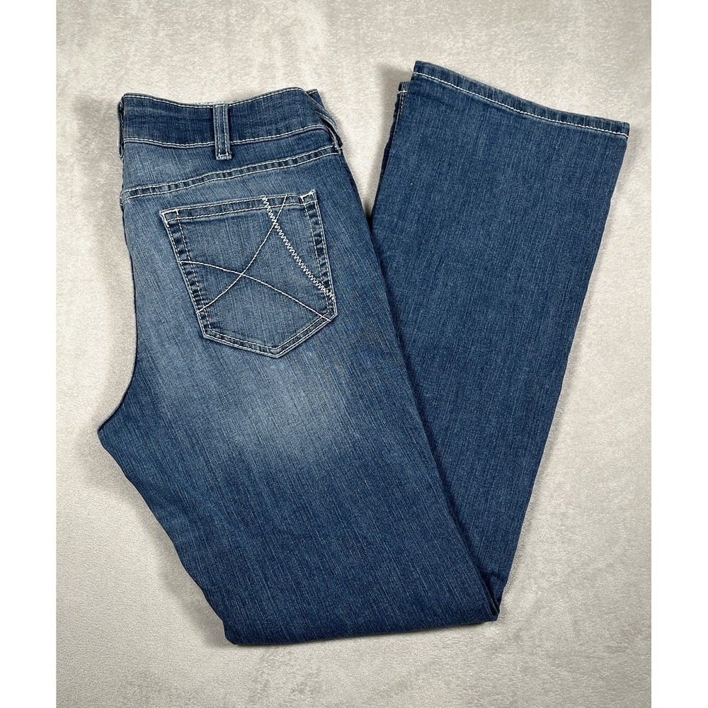 Ariat Women Jeans Arrow MR Boot Stretch Denim Medium Wash Size 32L
